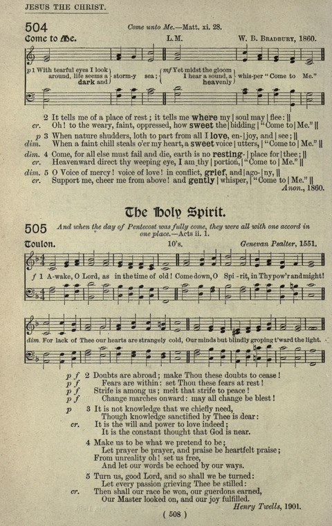 The Sunday School Hymnary: a twentieth century hymnal for young people (4th ed.) page 507