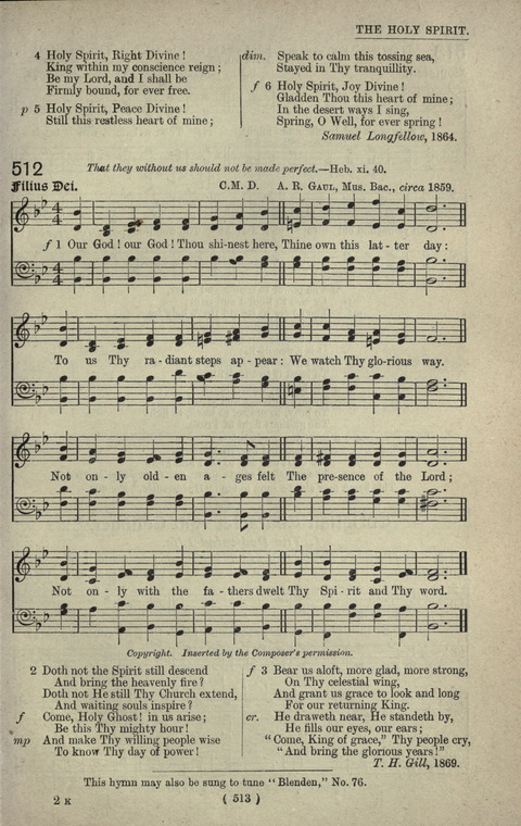 The Sunday School Hymnary: a twentieth century hymnal for young people (4th ed.) page 512