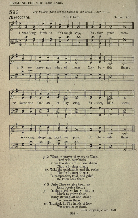The Sunday School Hymnary: a twentieth century hymnal for young people (4th ed.) page 583
