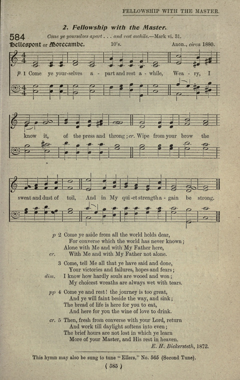The Sunday School Hymnary: a twentieth century hymnal for young people (4th ed.) page 584