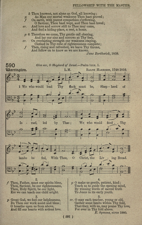 The Sunday School Hymnary: a twentieth century hymnal for young people (4th ed.) page 590
