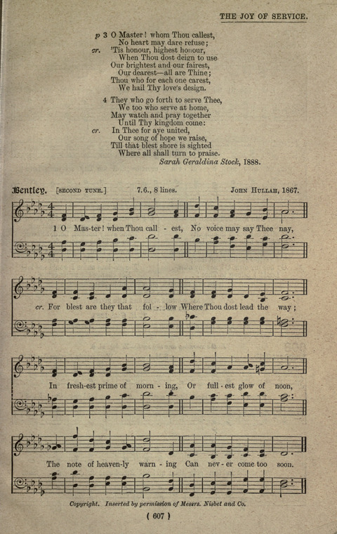 The Sunday School Hymnary: a twentieth century hymnal for young people (4th ed.) page 606