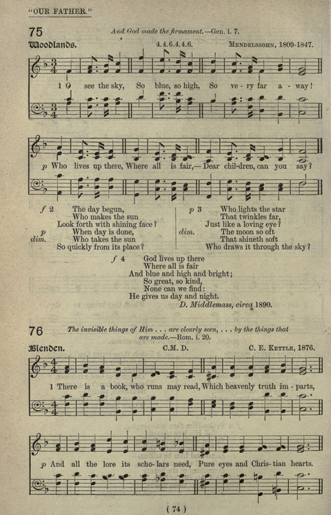 The Sunday School Hymnary: a twentieth century hymnal for young people (4th ed.) page 73