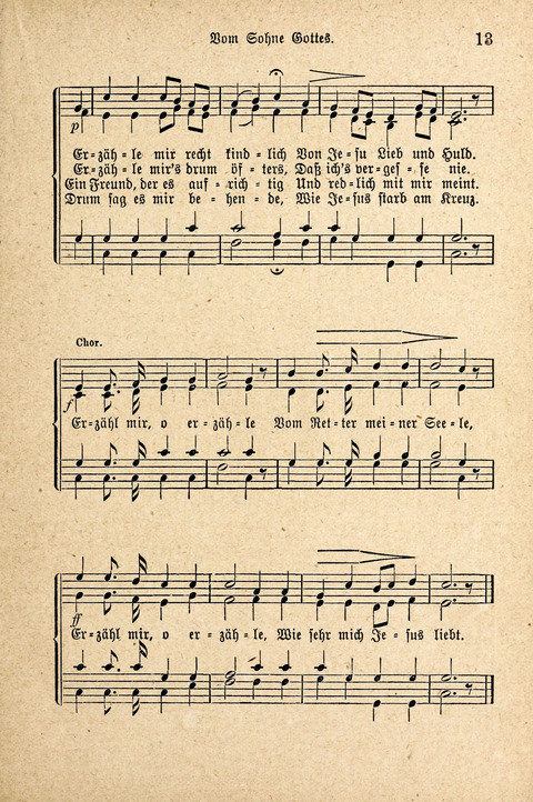 Sonntagsschulharfe: Eine Sammlung auserlesener Lieder und Melodien für die Jugend page 13