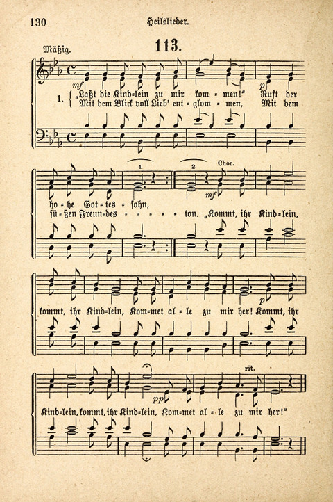 Sonntagsschulharfe: Eine Sammlung auserlesener Lieder und Melodien für die Jugend page 130