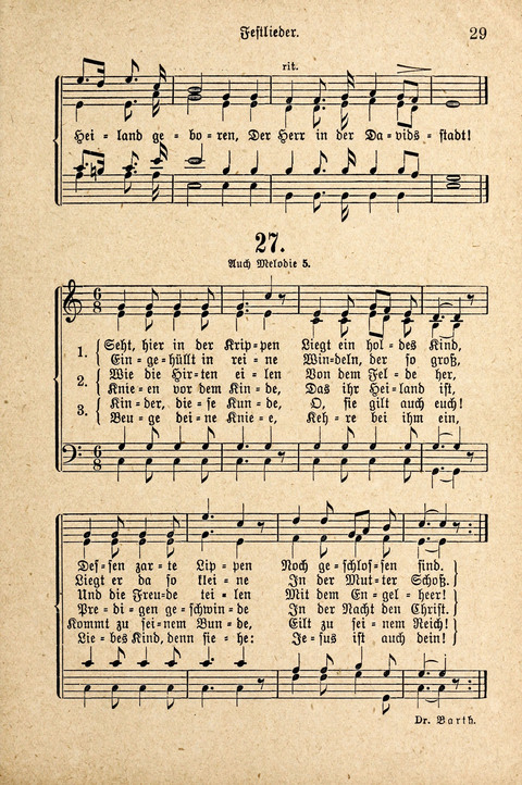 Sonntagsschulharfe: Eine Sammlung auserlesener Lieder und Melodien für die Jugend page 29
