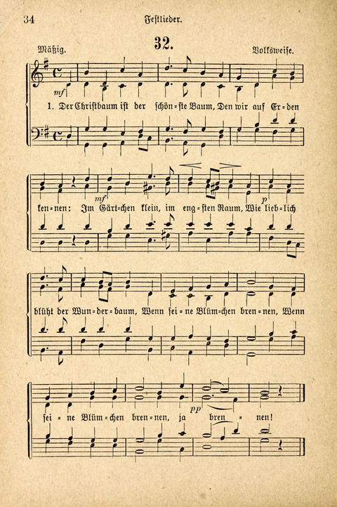 Sonntagsschulharfe: Eine Sammlung auserlesener Lieder und Melodien für die Jugend page 34