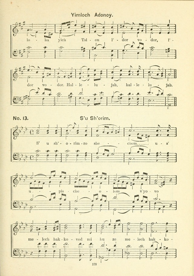 The Sabbath School Hymnal, a collection of songs, services and responses for Jewish Sabbath schools, and homes 4th rev. ed. page 180