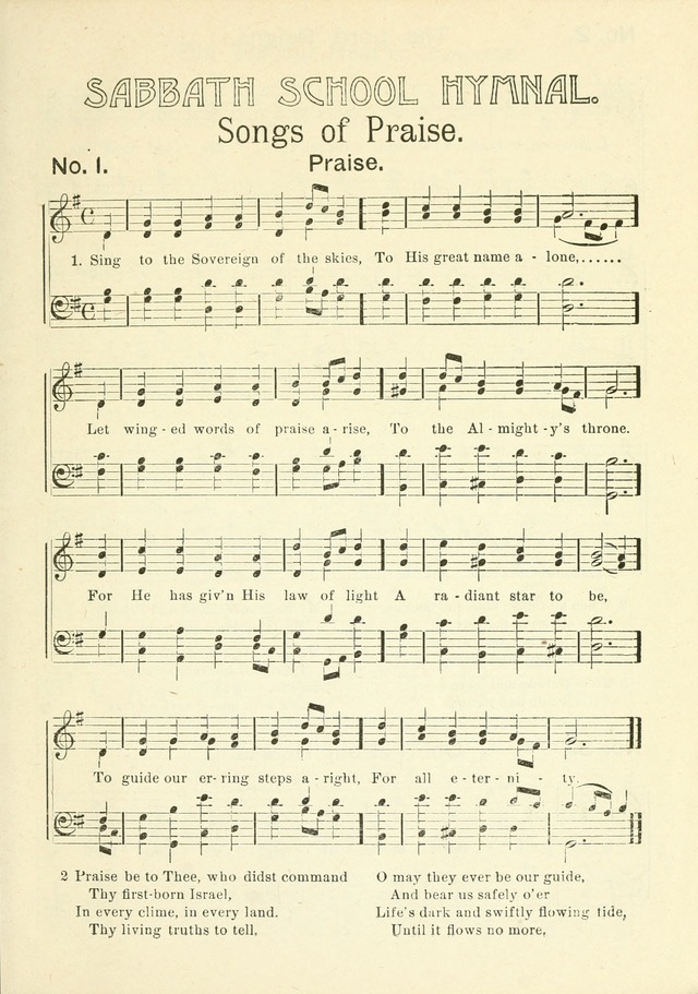 The Sabbath School Hymnal, a collection of songs, services and responses for Jewish Sabbath schools, and homes 4th rev. ed. page 4