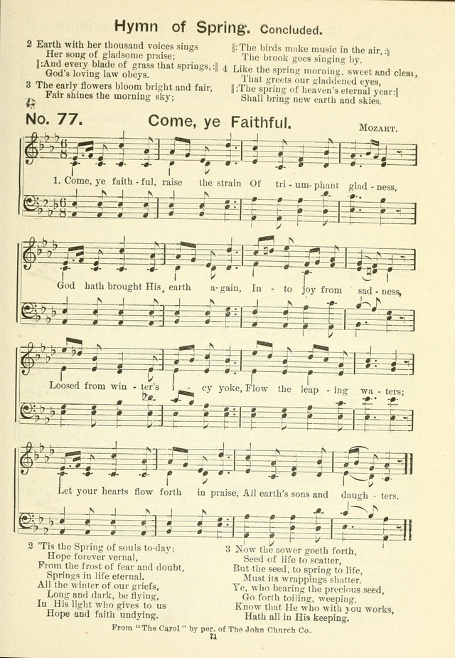 The Sabbath School Hymnal, a collection of songs, services and responses for Jewish Sabbath schools, and homes 4th rev. ed. page 72
