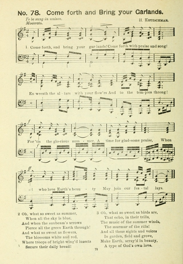 The Sabbath School Hymnal, a collection of songs, services and responses for Jewish Sabbath schools, and homes 4th rev. ed. page 73