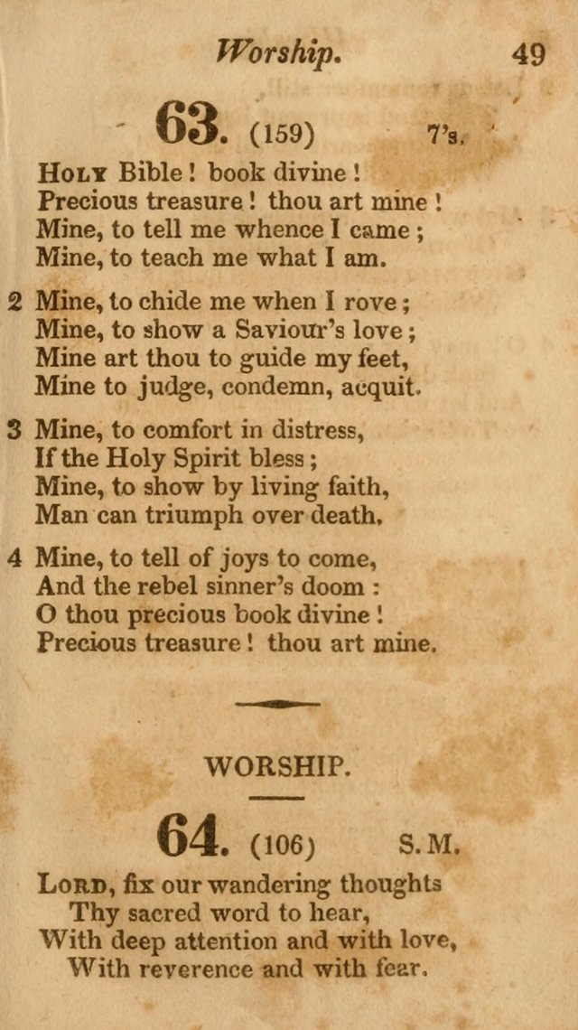 Sunday School Hymn Book. (19th ed) page 49