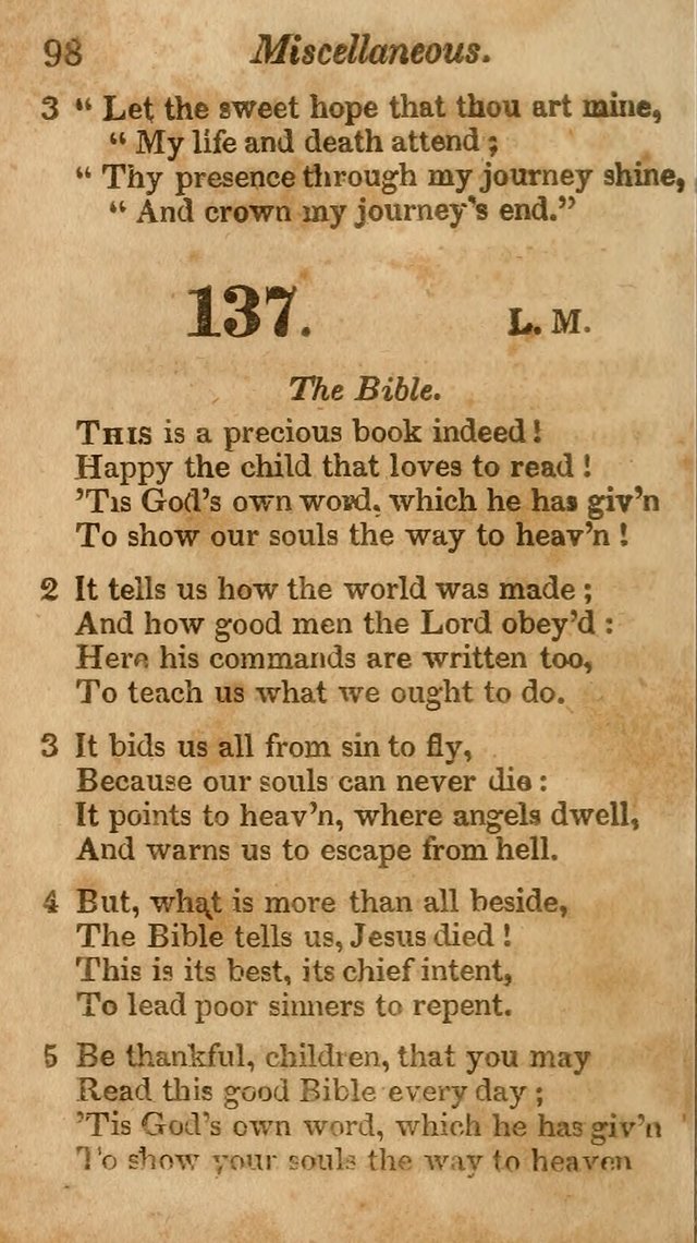 Sunday School Hymn Book. (19th ed) page 98