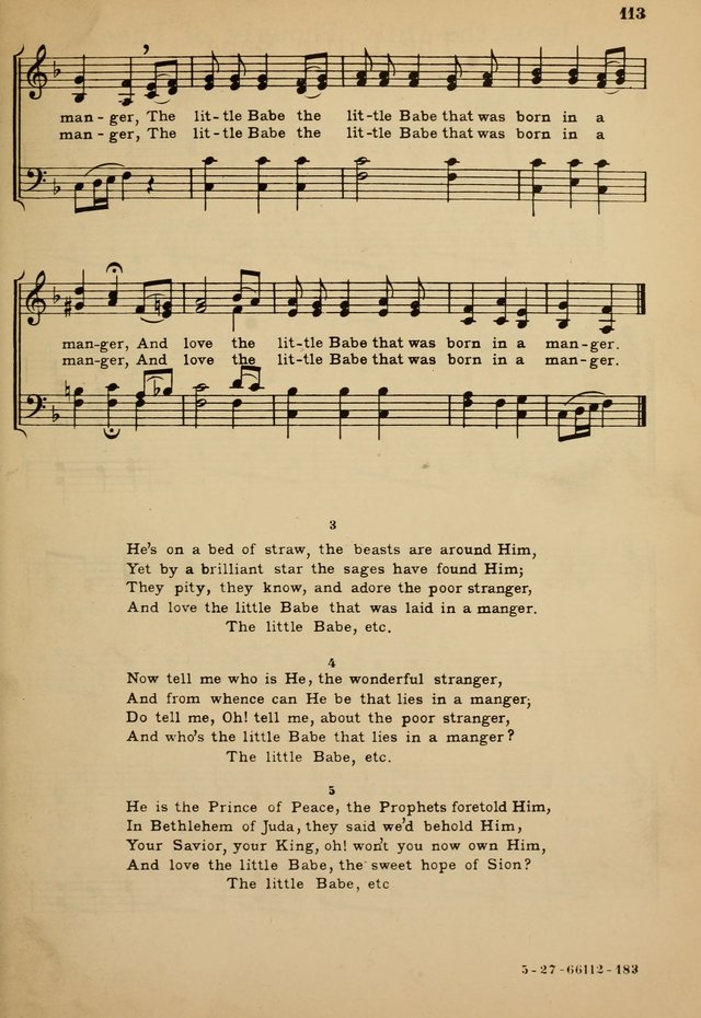 Sunday School Hymn Book page 113