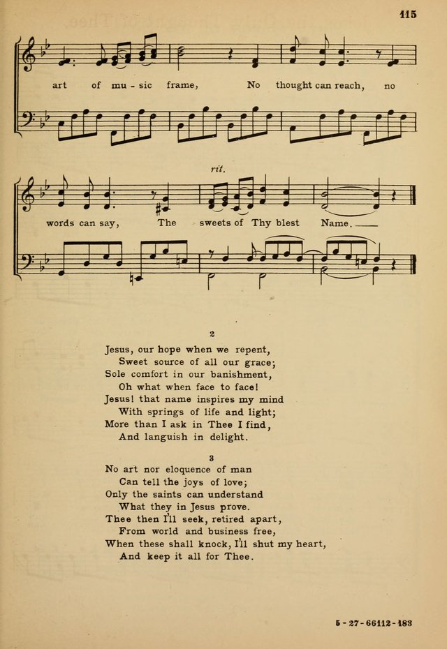 Sunday School Hymn Book page 115