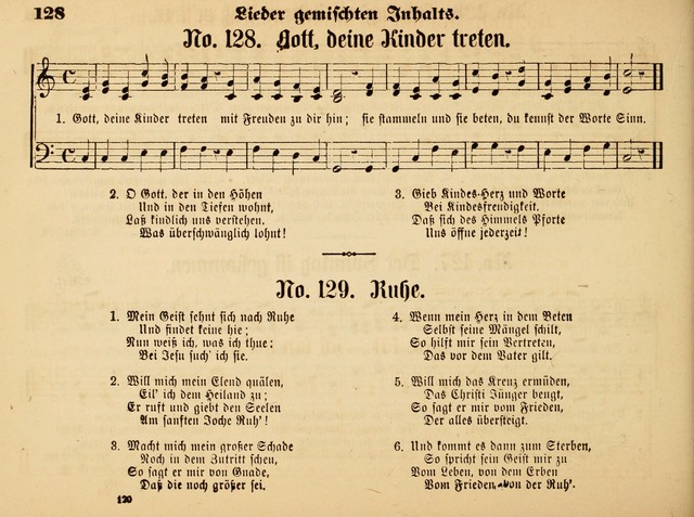 Sonntags-Schul-Harfe: sammlung drei- und vierstimmiger Lieder, Choräle und Responsorien: der Jugend der deutschen evang.-lutherischen Kirche in Amerika (Neuestes Aufl.) page 118