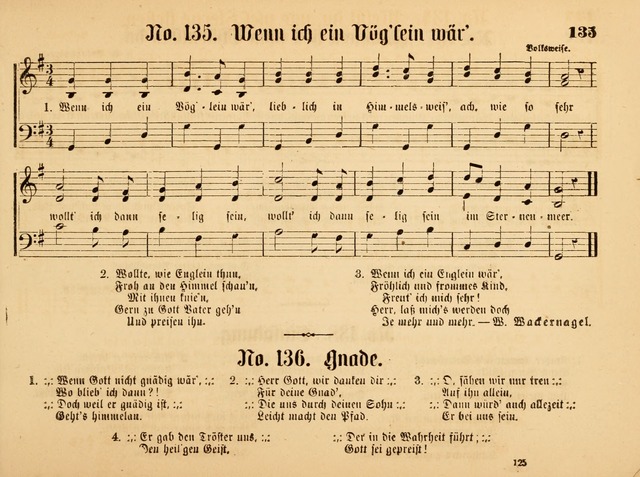 Sonntags-Schul-Harfe: sammlung drei- und vierstimmiger Lieder, Choräle und Responsorien: der Jugend der deutschen evang.-lutherischen Kirche in Amerika (Neuestes Aufl.) page 123