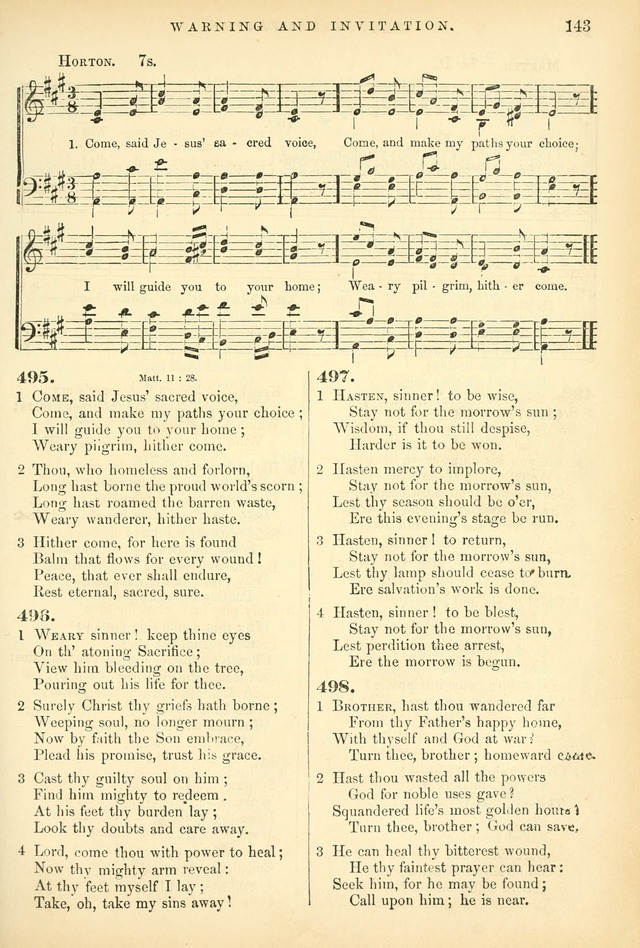 Songs for the Sanctuary: or hymns and tunes for Christian worship page 143