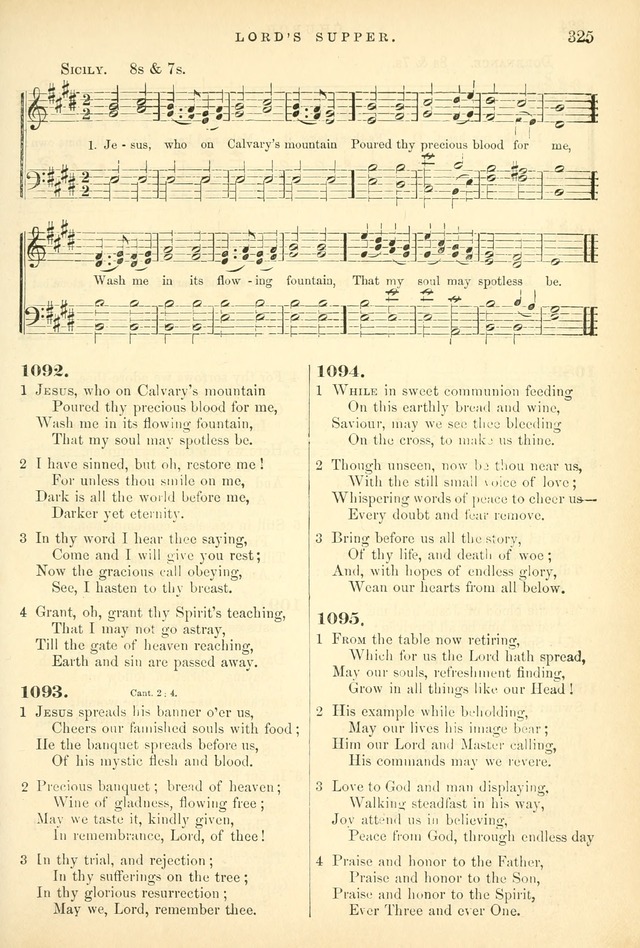 Songs for the Sanctuary: or hymns and tunes for Christian worship page 325