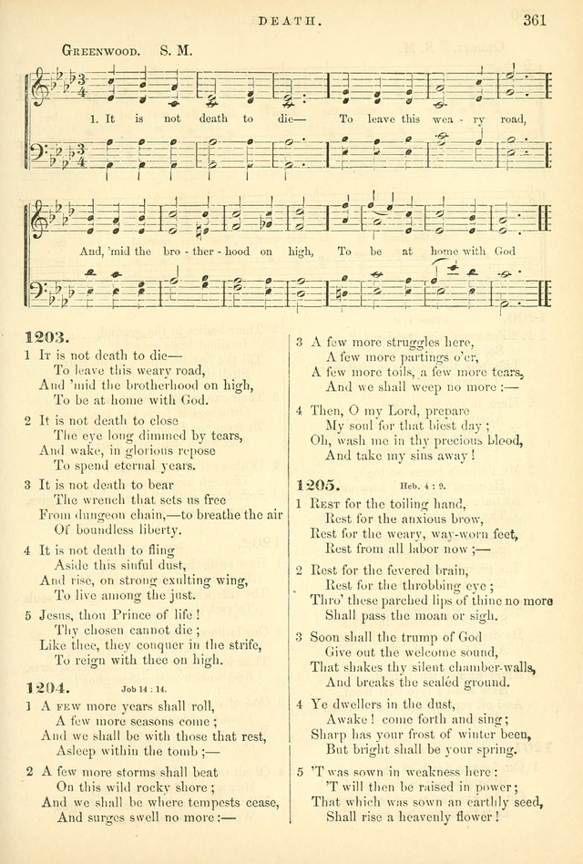 Songs for the Sanctuary: or hymns and tunes for Christian worship page 361