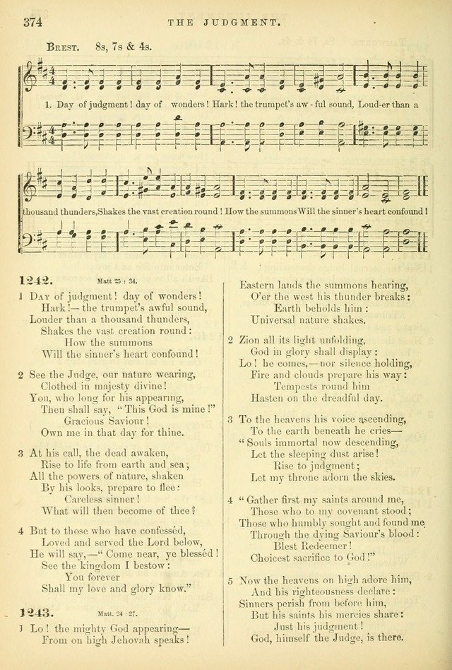 Songs for the Sanctuary: or hymns and tunes for Christian worship page 374