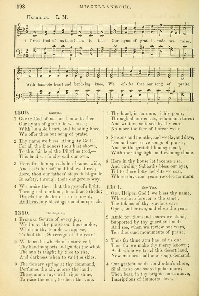 Songs for the Sanctuary: or hymns and tunes for Christian worship page 398