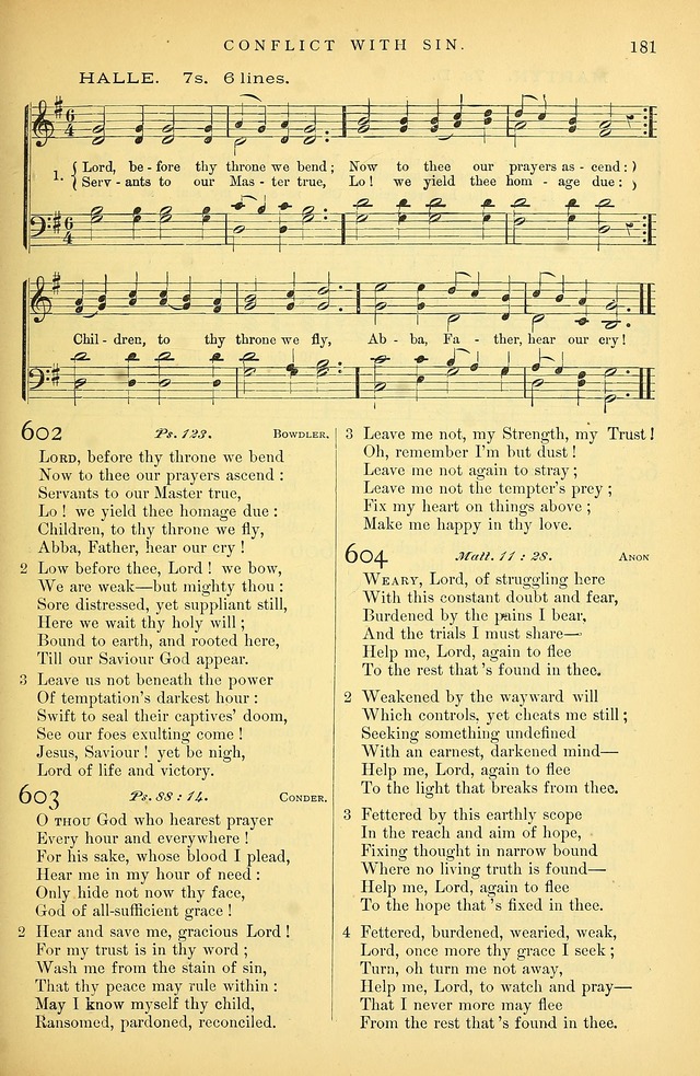 Songs for the Sanctuary: or hymns and tunes for Christian Worship page 182