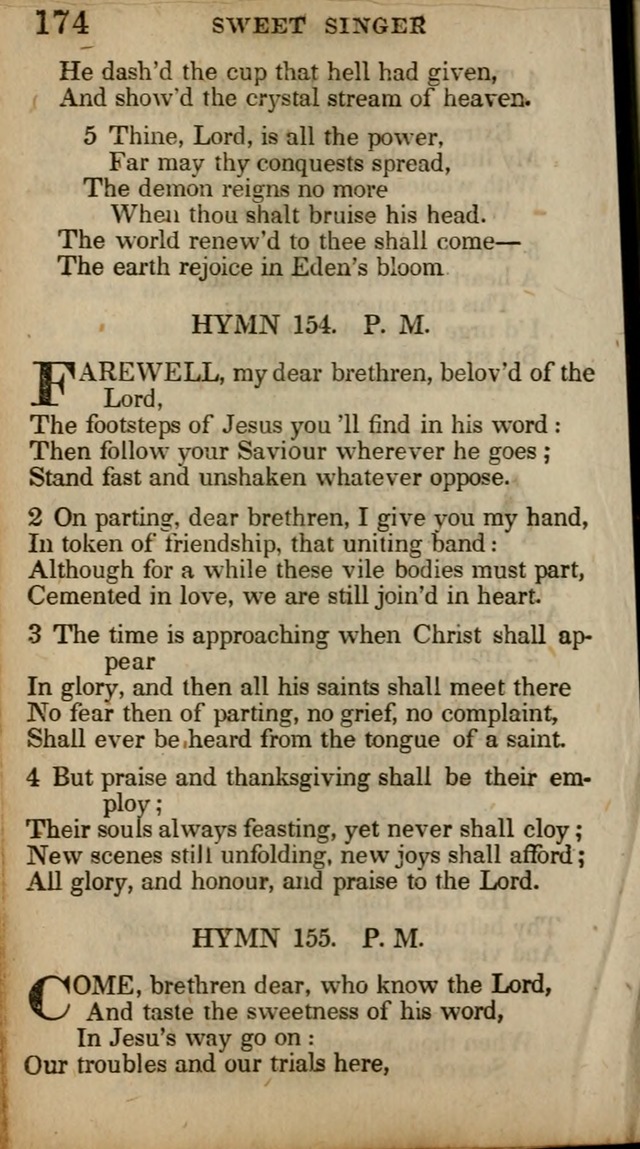 The Sweet Singer of Israel: a collection of hymns and spiritual  songs, usually sung at camp, prayer, and social meetings, and revivals of religion (New ed. much enlarged) page 174