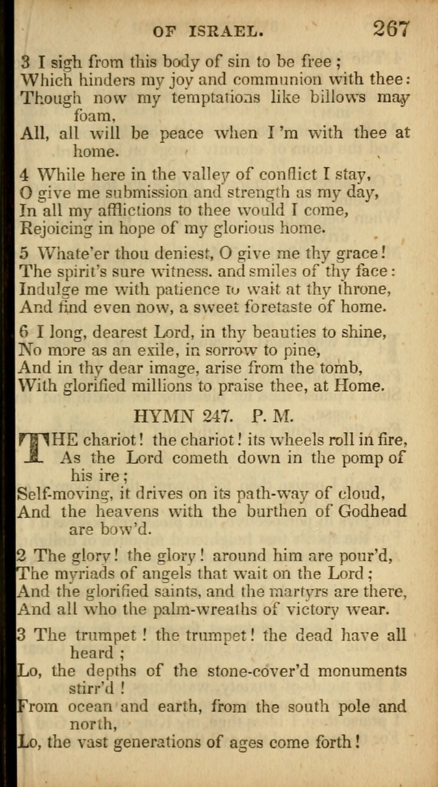 The Sweet Singer of Israel: a collection of hymns and spiritual  songs, usually sung at camp, prayer, and social meetings, and revivals of religion (New ed. much enlarged) page 267