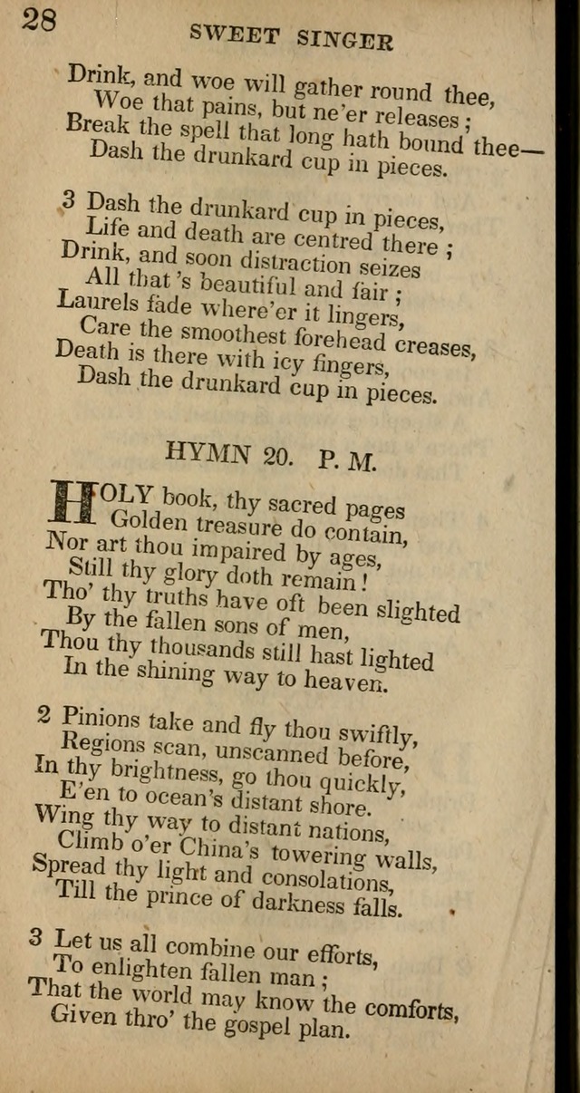 The Sweet Singer of Israel: a collection of hymns and spiritual  songs, usually sung at camp, prayer, and social meetings, and revivals of religion (New ed. much enlarged) page 28