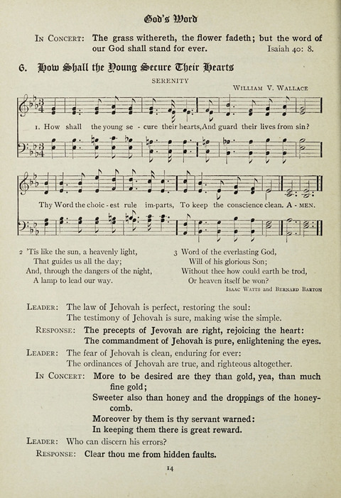 Services and Songs: for use in the Junior Department of the Church School page 14
