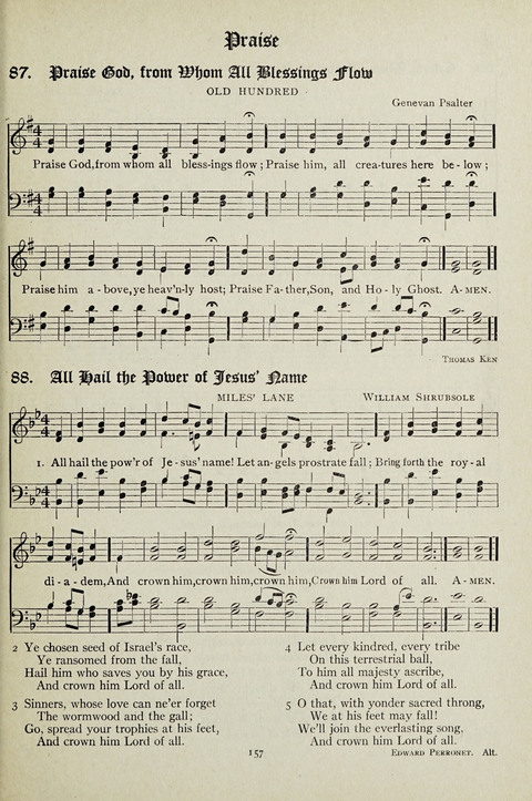 Services and Songs: for use in the Junior Department of the Church School page 157