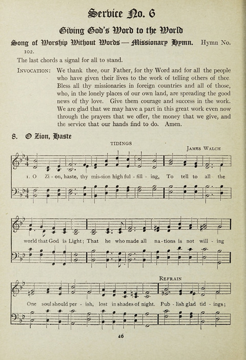 Services and Songs: for use in the Junior Department of the Church School page 16