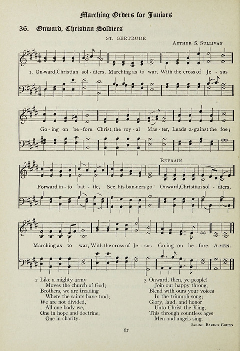 Services and Songs: for use in the Junior Department of the Church School page 62