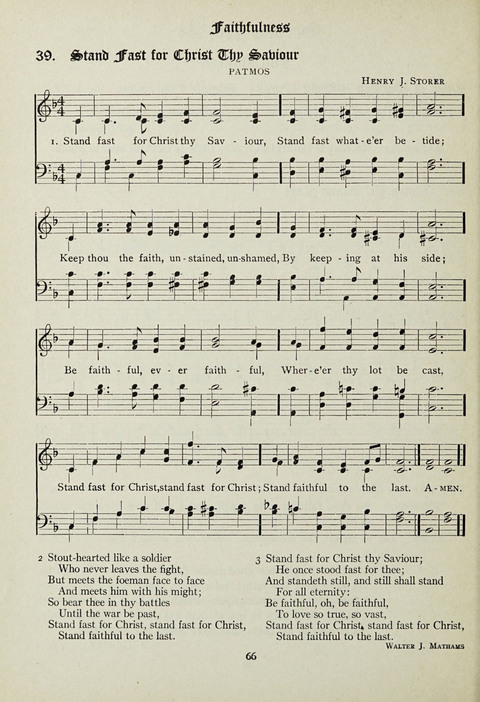 Services and Songs: for use in the Junior Department of the Church School page 66