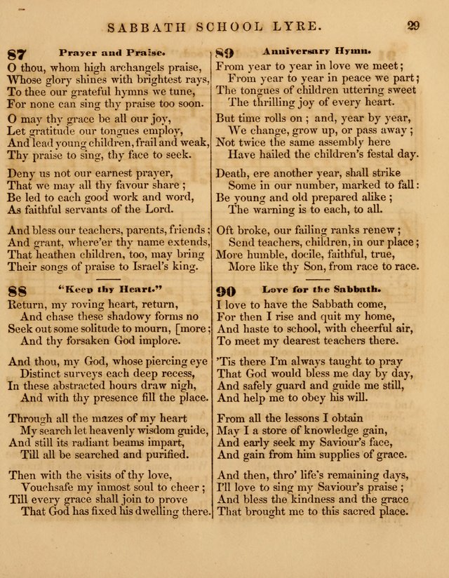 The Sabbath School Lyre: a collection of hymns and music, original and selected, for general use in sabbath schools page 29