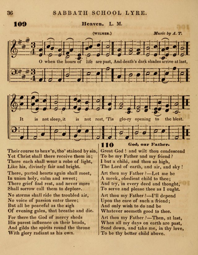The Sabbath School Lyre: a collection of hymns and music, original and selected, for general use in sabbath schools page 36