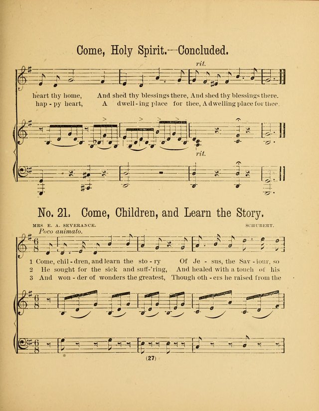 Sacred Songs for Little Singers: a collection adapted to primary classes in Sabbath-schools page 27