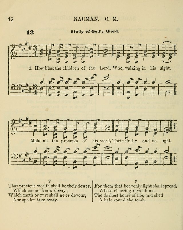 The Sabbath School Melodist: being a selection of hymns with appropriate music; for the use of Sabbath schools, families and social meetings page 12