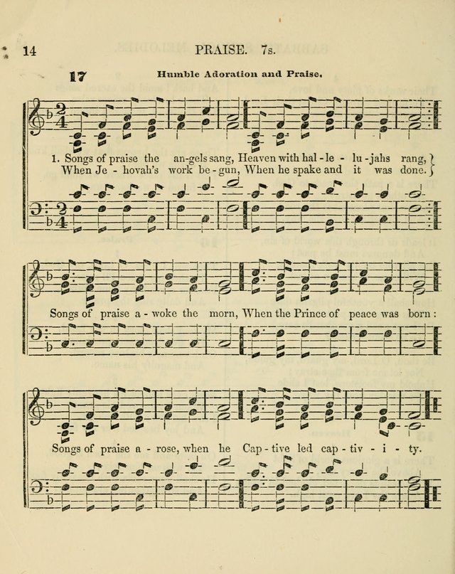 The Sabbath School Melodist: being a selection of hymns with appropriate music; for the use of Sabbath schools, families and social meetings page 14