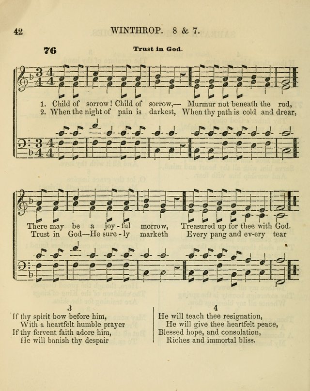 The Sabbath School Melodist: being a selection of hymns with appropriate music; for the use of Sabbath schools, families and social meetings page 42