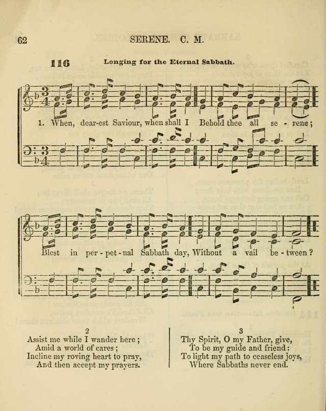 The Sabbath School Melodist: being a selection of hymns with appropriate music; for the use of Sabbath schools, families and social meetings page 62