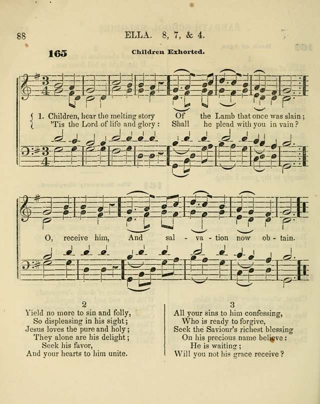 The Sabbath School Melodist: being a selection of hymns with appropriate music; for the use of Sabbath schools, families and social meetings page 88