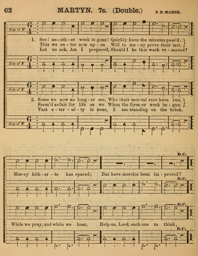 The Sabbath School Minstrel: being a collection of the most popular hymns and tunes, together with a great variety of the best anniversary pieces. The whole forming a complete manual ... page 62