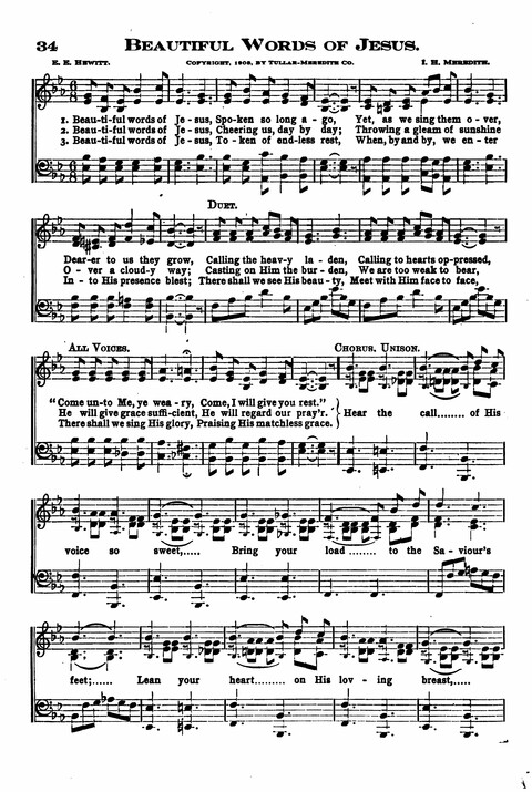 Sunday School Melodies: a Collection of new and Standard Hymns for the Sunday School page 34