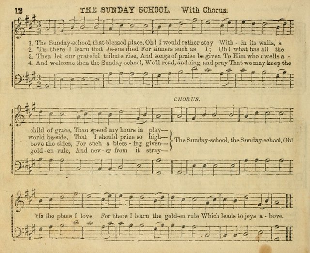 The Sunday-School Music Book: enlarged page 12