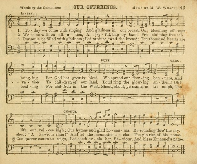 The Sunday-School Music Book: enlarged page 43
