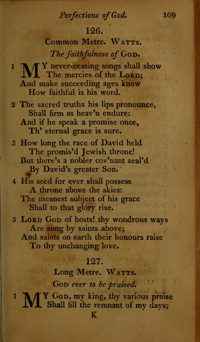 A Selection of Sacred Poetry: consisting of psalms and hymns, from Watts, Doddridge, Merrick, Scott, Cowper, Barbauld, Steele ...compiled for  the use of the Unitarian Church in Philadelphia page 109