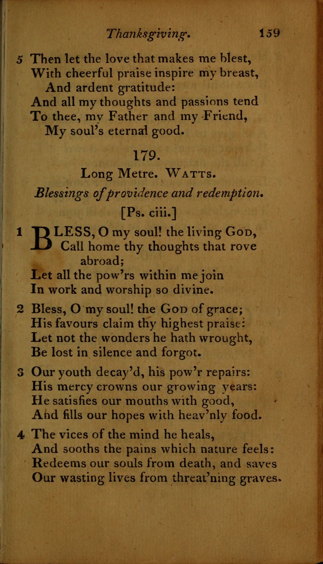 A Selection of Sacred Poetry: consisting of psalms and hymns, from Watts, Doddridge, Merrick, Scott, Cowper, Barbauld, Steele ...compiled for  the use of the Unitarian Church in Philadelphia page 159