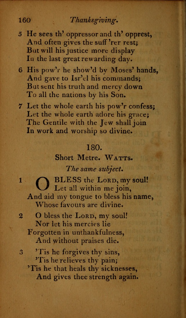 A Selection of Sacred Poetry: consisting of psalms and hymns, from Watts, Doddridge, Merrick, Scott, Cowper, Barbauld, Steele ...compiled for  the use of the Unitarian Church in Philadelphia page 160